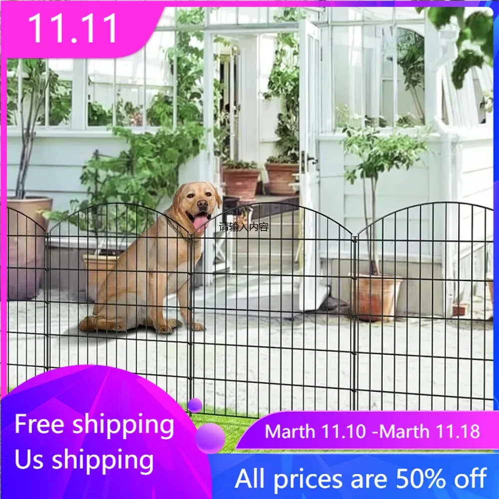 Decorative metal garden fence outdoor 43.2 inches high x 14.75 feet long, no need to excavate temporary dog fence boundary fence
Decorative metal garden fence outdoor 43.2 inches high x 14.75 feet long, no need to excavate temporary dog fence boundary fence