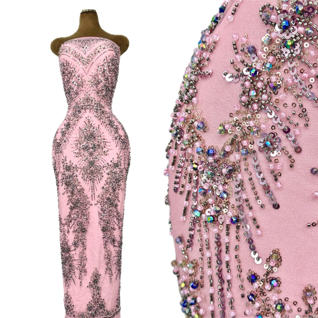 Newest African Groom Beaded Lace Fabric 2026 High Quality Royal French Sequin Lace Fabric for Women's Wedding Evening Gowns
Newest African Groom Beaded Lace Fabric 2026 High Quality Royal French Sequin Lace Fabric for Women's Wedding Evening Gowns