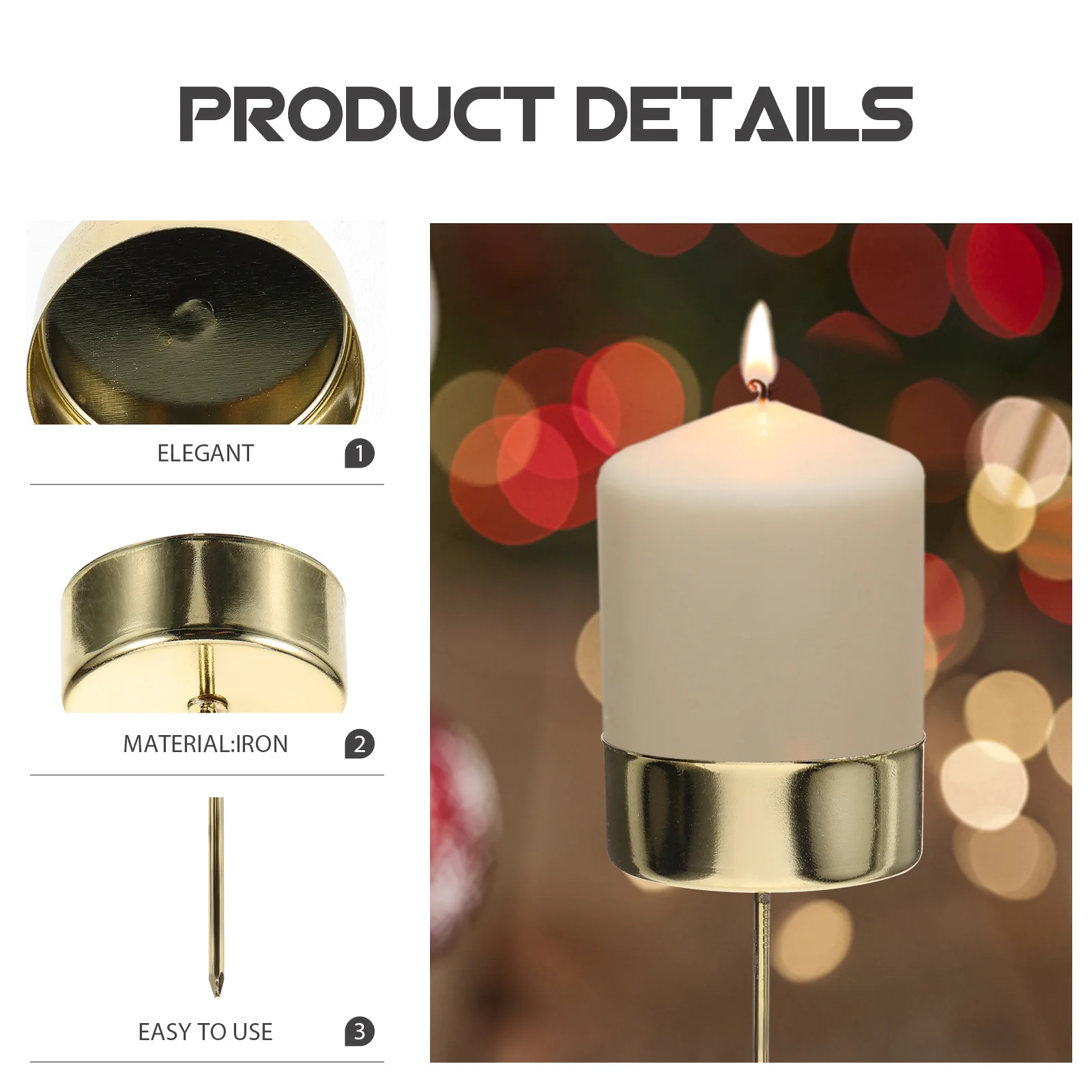 6Pcs Metal Holder with Spike Christmas Tree Decor Party Favors Easy to Use Compact Size Stylish Design Holder
6Pcs Metal Holder with Spike Christmas Tree Decor Party Favors Easy to Use Compact Size Stylish Design Holder