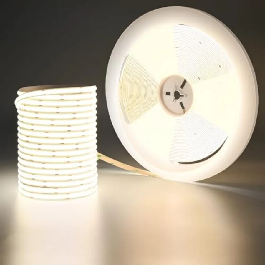 24V 20M/65.6ft COB LED Strip Light 4000K 146W 9600LEDs 14000Lm Uniform Glow CRI 93+ Flexible IP20 Not Waterproof LED Tape Light
24V 20M/65.6ft COB LED Strip Light 4000K 146W 9600LEDs 14000Lm Uniform Glow CRI 93+ Flexible IP20 Not Waterproof LED Tape Light