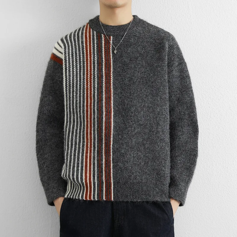 Мужской утепленный свитер с круглым вырезом, осенне-зимний дизайн, с вышивкой, в полоску, с цветовыми блоками, повседневный, модал, F...
Мужской утепленный свитер с круглым вырезом, осенне-зимний дизайн, с вышивкой, в полоску, с цветовыми блоками, повседневный, модал, F...