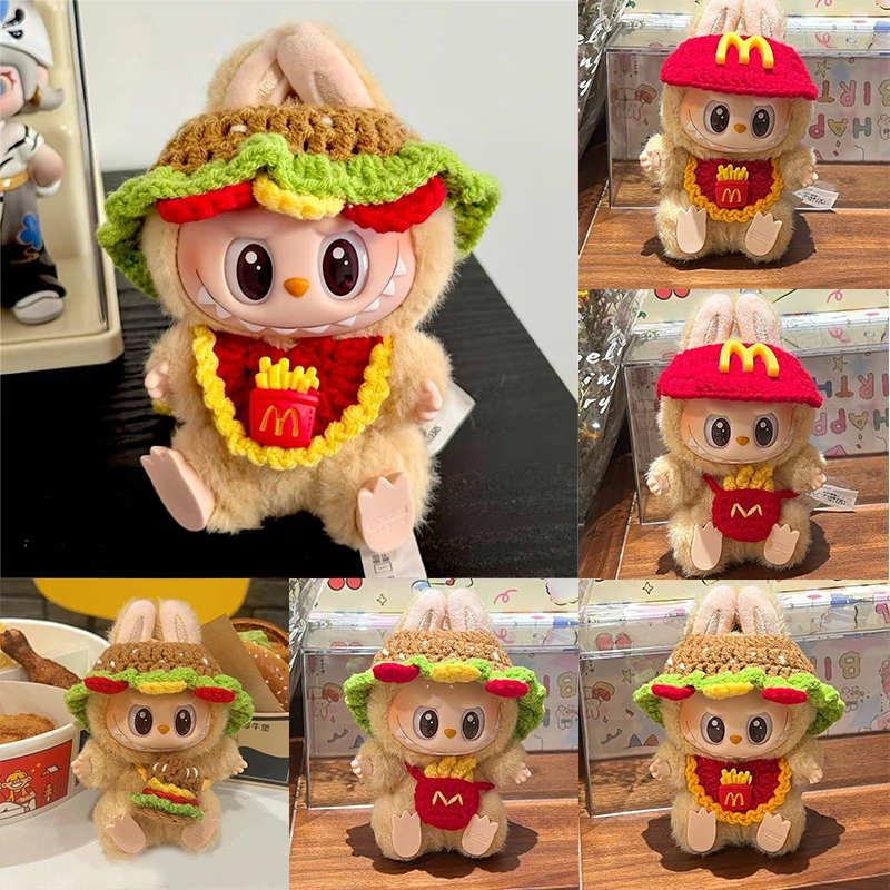 For Labubu Doll 15 17cm Outfit Clothing Cartoon Knitting Fast Food Workwear Clothes Hambuger Fries M Cosplay Set Accessorie Gift
For Labubu Doll 15 17cm Outfit Clothing Cartoon Knitting Fast Food Workwear Clothes Hambuger Fries M Cosplay Set Accessorie Gift