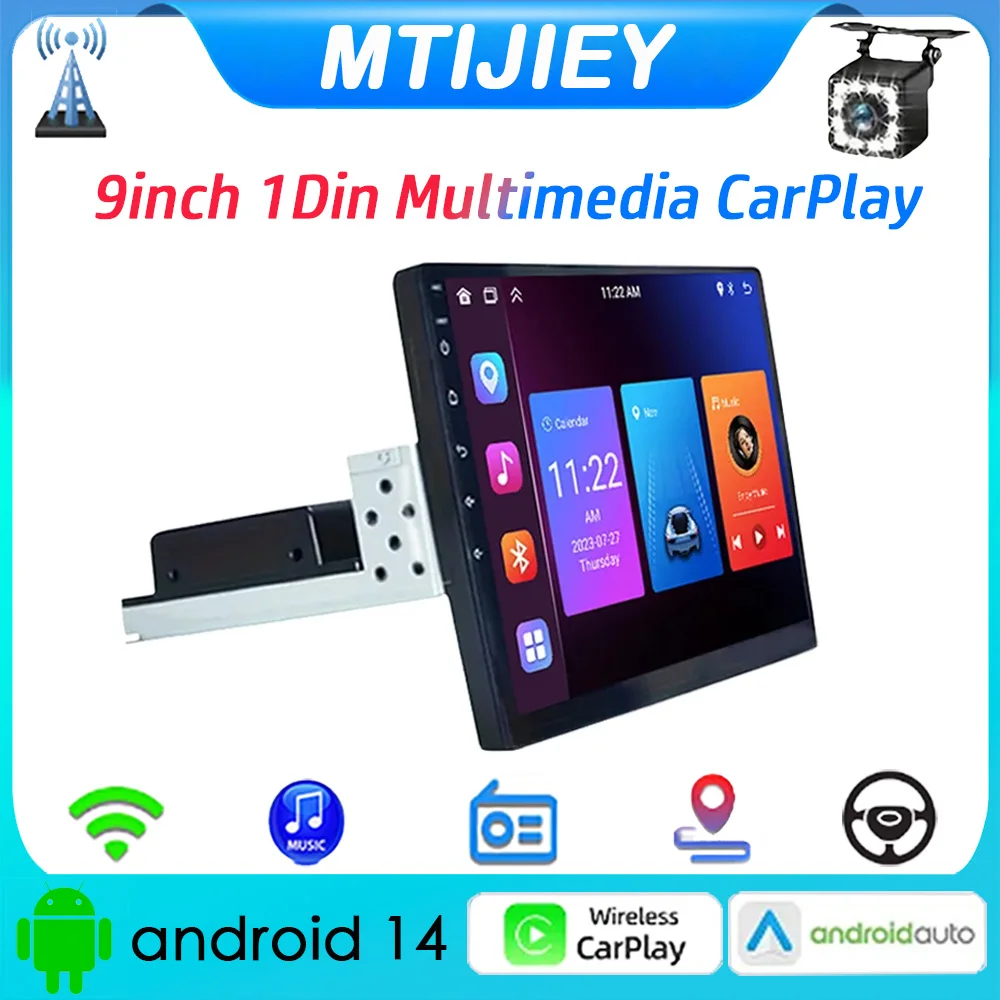 MTIJIEY 9"1Din Android13 Car Radio CarPlay Android Auto Autoradio Universal WIFI GPS Bluetooth Audio Multimedia Video Player
MTIJIEY 9"1Din Android13 Car Radio CarPlay Android Auto Autoradio Universal WIFI GPS Bluetooth Audio Multimedia Video Player