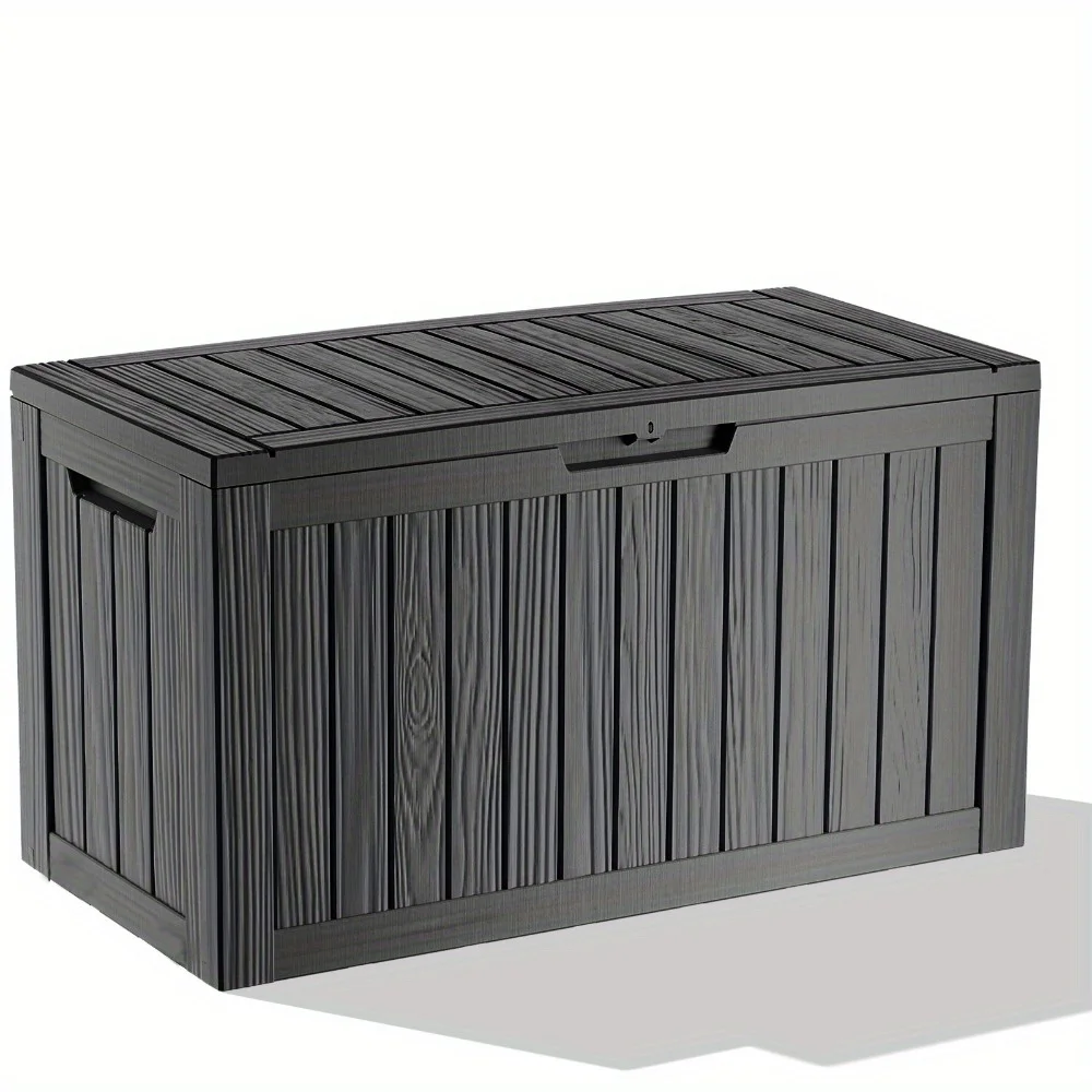 92Gallon Deck Box WOOD GRAIN Outdoor Storage Box, UV Resistant, Resin Package Delivery And Storage Box with Lockable Lid
92Gallon Deck Box WOOD GRAIN Outdoor Storage Box, UV Resistant, Resin Package Delivery And Storage Box with Lockable Lid