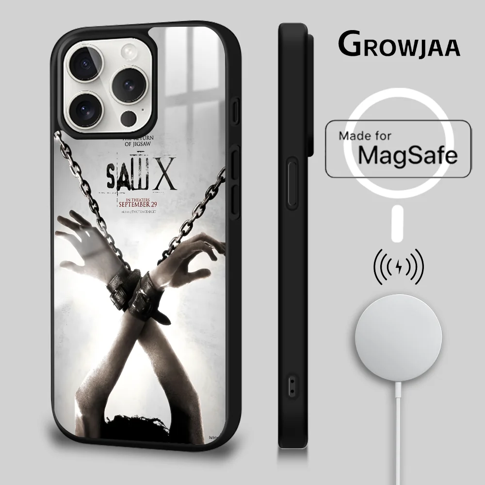 Cool S_Saw J_Jigsaw Killer_Hhorror For iPhone 16 15 14 13 12 11 Pro Max Plus Mini Magsafe Mirror Wireless Magnetic Cover
Cool S_Saw J_Jigsaw Killer_Hhorror For iPhone 16 15 14 13 12 11 Pro Max Plus Mini Magsafe Mirror Wireless Magnetic Cover