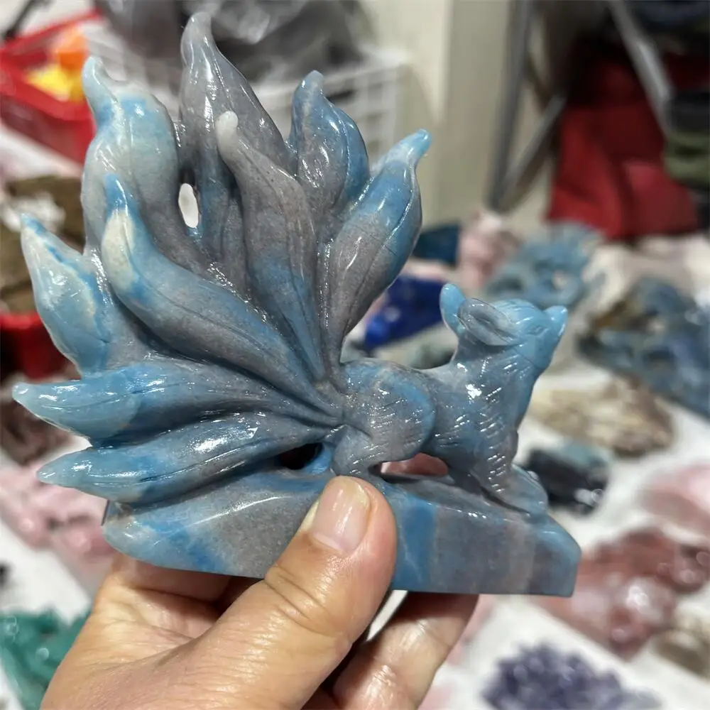 Natural Quartz Trolleite Nine-Tailed Fox Fairy Carving - Unique Home Decor Healing Craft - Birthday Gift
Natural Quartz Trolleite Nine-Tailed Fox Fairy Carving - Unique Home Decor Healing Craft - Birthday Gift