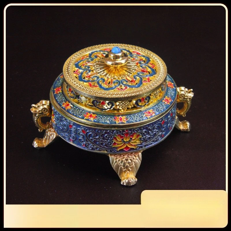 Cz cloisonné colorful relief enamel painted hall plate incense copper alloy antique incense aromatherapy burner sandalwood
Cz cloisonné colorful relief enamel painted hall plate incense copper alloy antique incense aromatherapy burner sandalwood