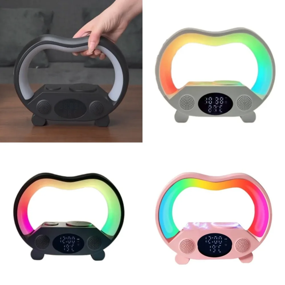 6 IN 1 Multifunction Wireless Charger Smart Lamp Bluetooth Speaker Stand Speaker With RGB Night Portable Alarm Clock
6 IN 1 Multifunction Wireless Charger Smart Lamp Bluetooth Speaker Stand Speaker With RGB Night Portable Alarm Clock