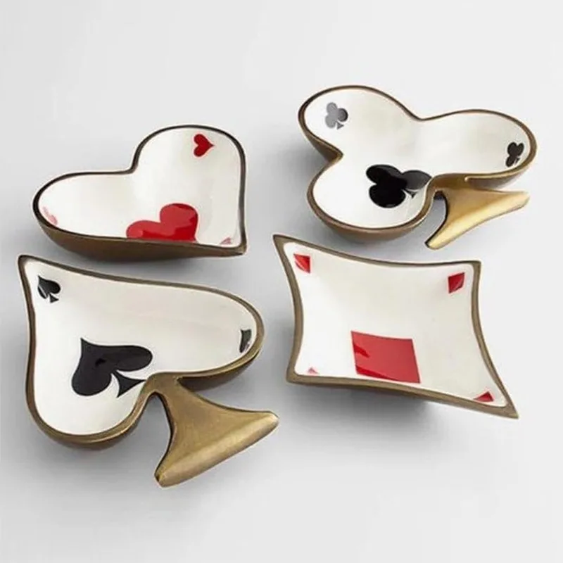 Ceramic Poker Plate Ring Jewelry Storage Plate Home Decoration Artistic Ornaments
Ceramic Poker Plate Ring Jewelry Storage Plate Home Decoration Artistic Ornaments