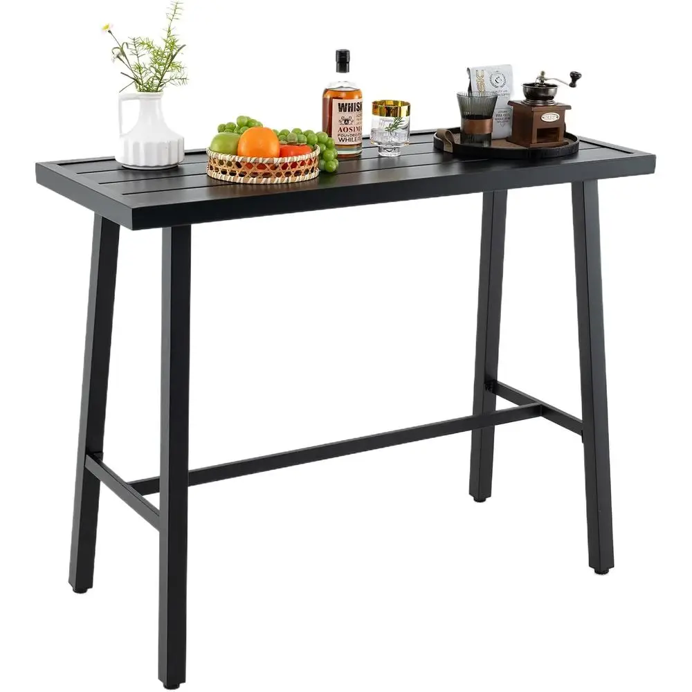 36 Outdoor High Bar Table with Adjustable Foot Pads, Ideal for Patio, Balcony, Indoor Use, Black
36 Outdoor High Bar Table with Adjustable Foot Pads, Ideal for Patio, Balcony, Indoor Use, Black