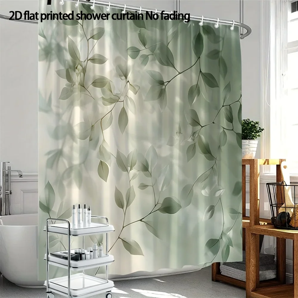 Green Leaf Shower Curtain Soft Ambiance Minimalist Natural Light Green Backdrop with Hooks
Green Leaf Shower Curtain Soft Ambiance Minimalist Natural Light Green Backdrop with Hooks