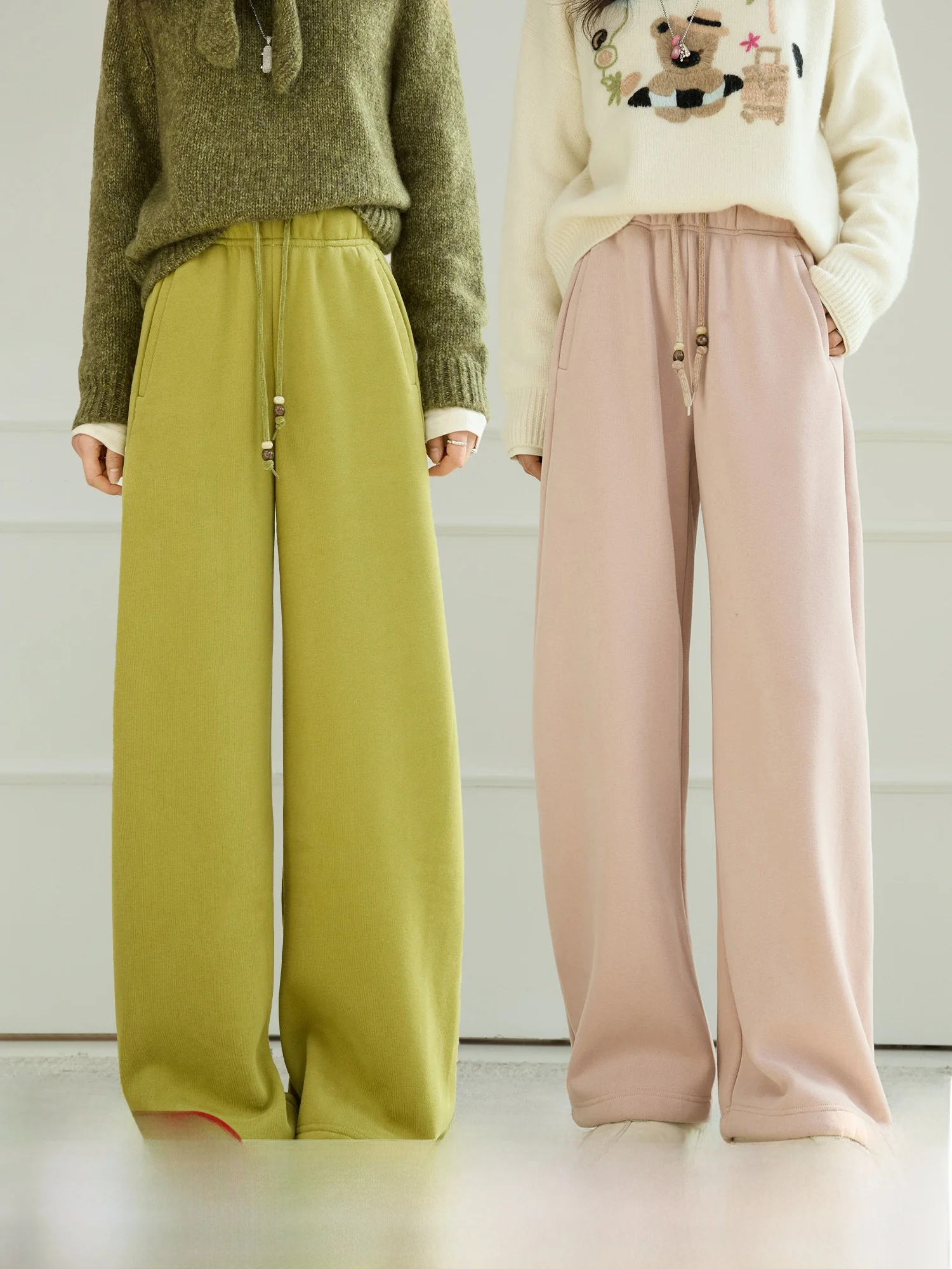 Women's Fce Lined Wide Leg Casual Pants Dstring Waist Cotton Spring Slimming Trousers Comfortable Straight Cut Pants
Women's Fce Lined Wide Leg Casual Pants Dstring Waist Cotton Spring Slimming Trousers Comfortable Straight Cut Pants