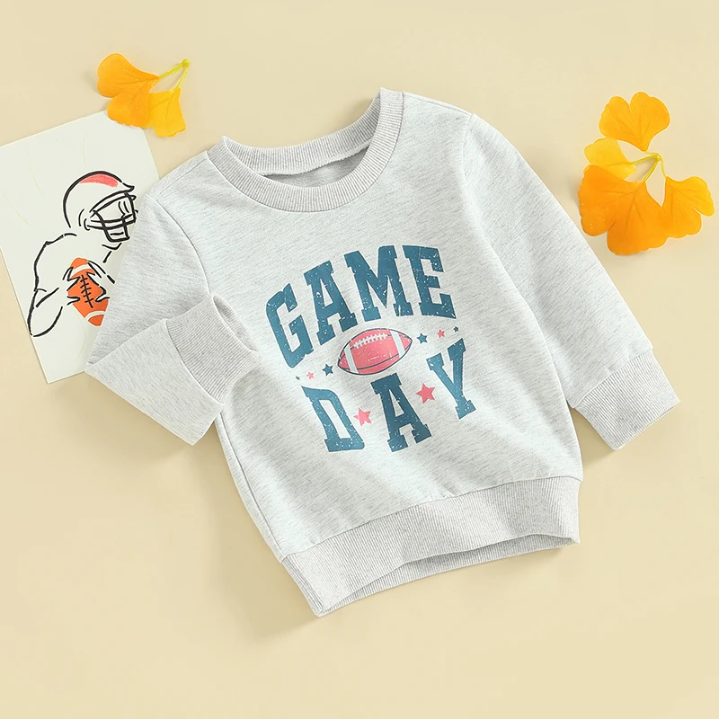 Baby Football Outfit Long Sleeve Sweatshirt Rugby Letter Print Pullover Toddler Boy Girl Fall Clothes
Baby Football Outfit Long Sleeve Sweatshirt Rugby Letter Print Pullover Toddler Boy Girl Fall Clothes