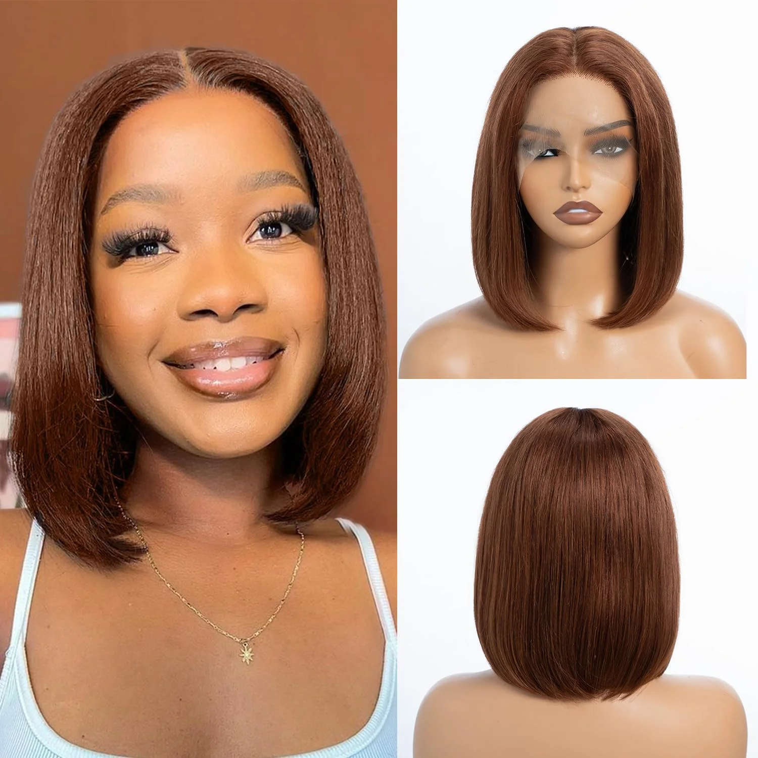 Bone Straight Bob Wig Chocolate Brown Lace Front Human Hair Wigs Pre Plucked Short Bob Wig HD Transparent Lace Frontal Wig
Bone Straight Bob Wig Chocolate Brown Lace Front Human Hair Wigs Pre Plucked Short Bob Wig HD Transparent Lace Frontal Wig