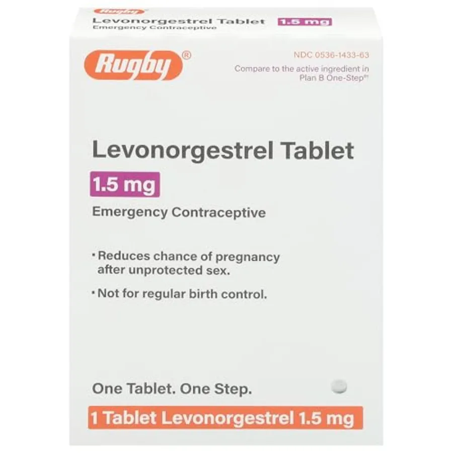 Rugby Levonorgestrel 1.5mg Tablet - Emergency Contraceptive Tablet for Women - One Count and One Step - 1-Pack
Rugby Levonorgestrel 1.5mg Tablet - Emergency Contraceptive Tablet for Women - One Count and One Step - 1-Pack