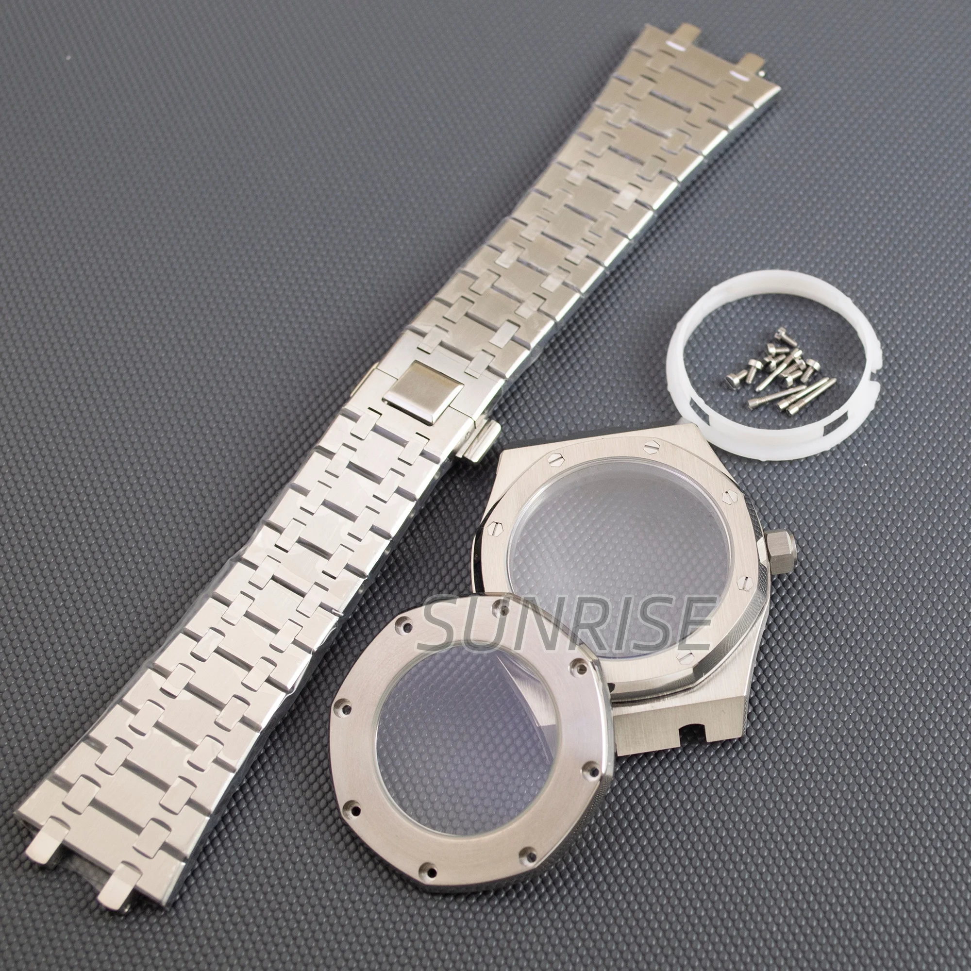 41mm NH35 Watch Case Strap Sapphire Glass Waterproof for oak NH35 NH36 movement 31.8mm Dial Stainless Steel Bracelet Black Rose
41mm NH35 Watch Case Strap Sapphire Glass Waterproof for oak NH35 NH36 movement 31.8mm Dial Stainless Steel Bracelet Black Rose