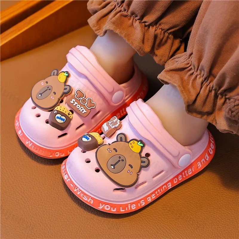 Capybara Sandals Cute Children DIY Garden Slippers Anti-slip Platform Summer Kids Slippers Cartoon Slippers Beach Clogs Shoes
Capybara Sandals Cute Children DIY Garden Slippers Anti-slip Platform Summer Kids Slippers Cartoon Slippers Beach Clogs Shoes