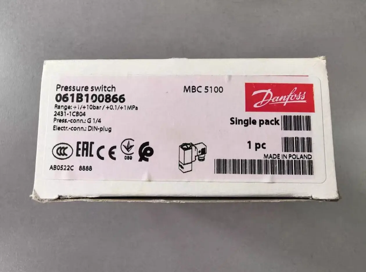Model 061B100866 New Danfoss Pressure Switchin stock
Model 061B100866 New Danfoss Pressure Switchin stock