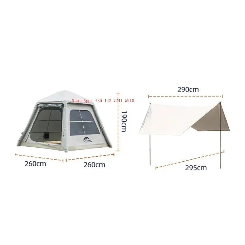 Hongsheng Outdoor Inflatable Tent, Large Space Awning, Waterproof and Breathable Fabric, Perfect for Camping
Hongsheng Outdoor Inflatable Tent, Large Space Awning, Waterproof and Breathable Fabric, Perfect for Camping