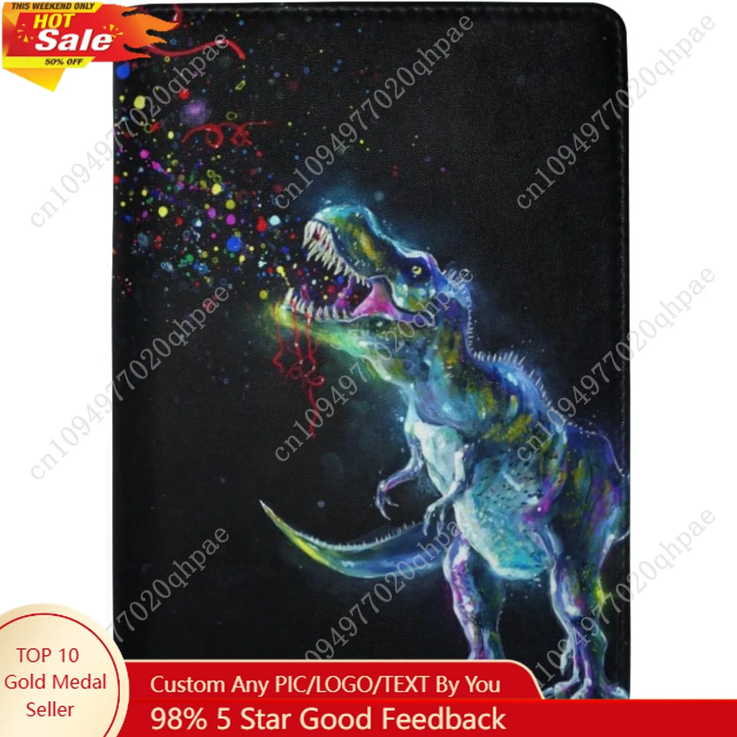 ALAZA Rex Dinosaur with Rainbow Sparkles Leather Passport Holder Cover Case Travel Wallet
ALAZA Rex Dinosaur with Rainbow Sparkles Leather Passport Holder Cover Case Travel Wallet