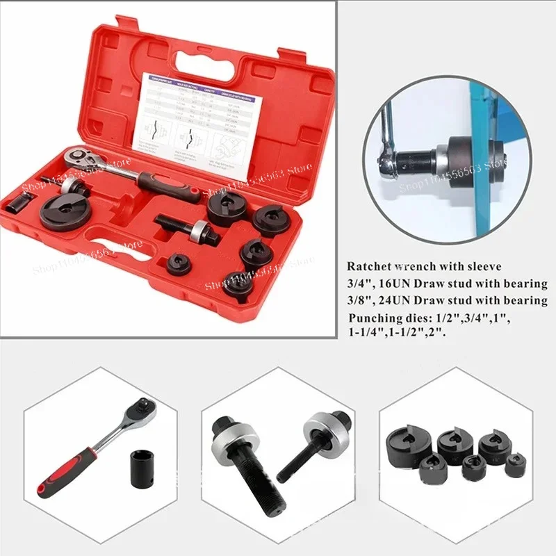 CC-60 Manual Ratchet Hole Punching Tool Metal Plate Hole Punching Set
CC-60 Manual Ratchet Hole Punching Tool Metal Plate Hole Punching Set