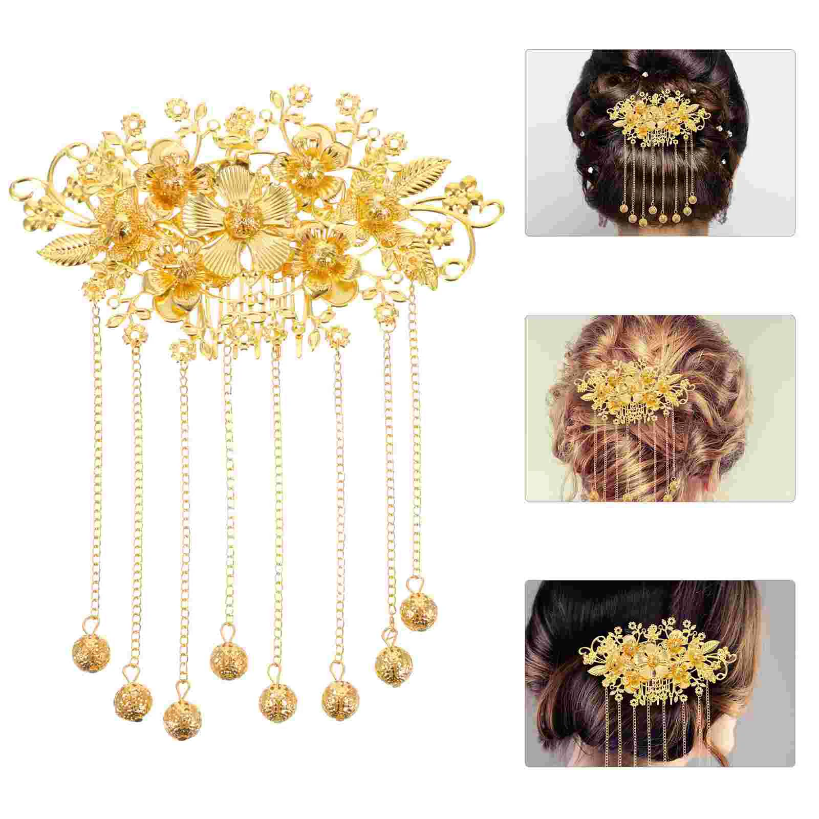 Vintage Accessories Hairpin Flower Crystal Pearl Hairpins Gold Decor Chinese Wedding Long Tassel Headdress
Vintage Accessories Hairpin Flower Crystal Pearl Hairpins Gold Decor Chinese Wedding Long Tassel Headdress