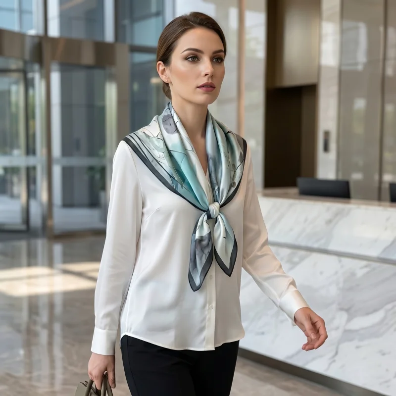 100% Mulberry Silk Scarf 35" Large Square Headscarf Women’s Hair Wraps Travel Shawl (88*88cm) With Gift Packed Cyan Lotus Print
100% Mulberry Silk Scarf 35" Large Square Headscarf Women’s Hair Wraps Travel Shawl (88*88cm) With Gift Packed Cyan Lotus Print