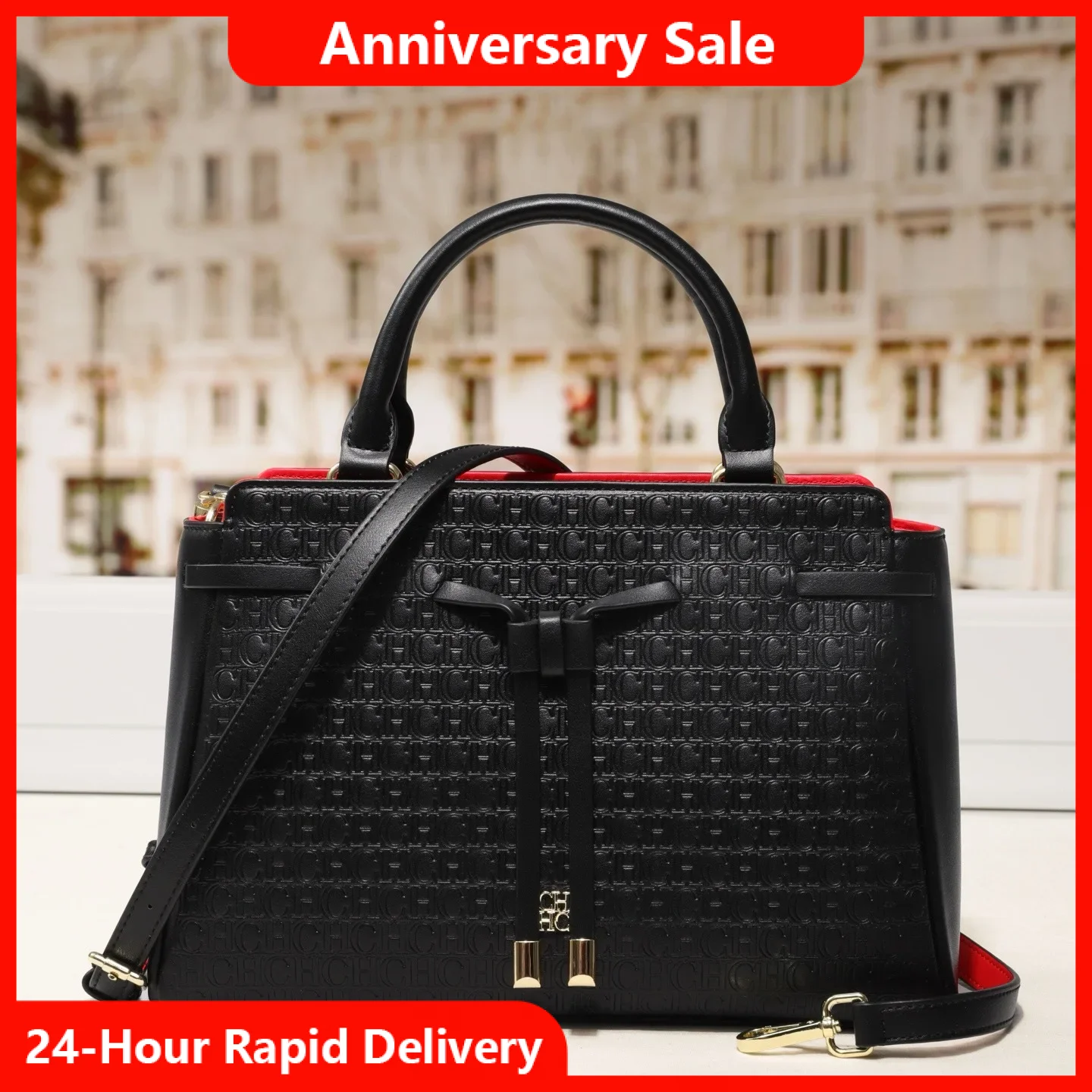 CH Embossed Pattern Tote Bag Bow Accent Versatile Handheld Crossbody Design Daily Commute 2026 New Bag
CH Embossed Pattern Tote Bag Bow Accent Versatile Handheld Crossbody Design Daily Commute 2026 New Bag