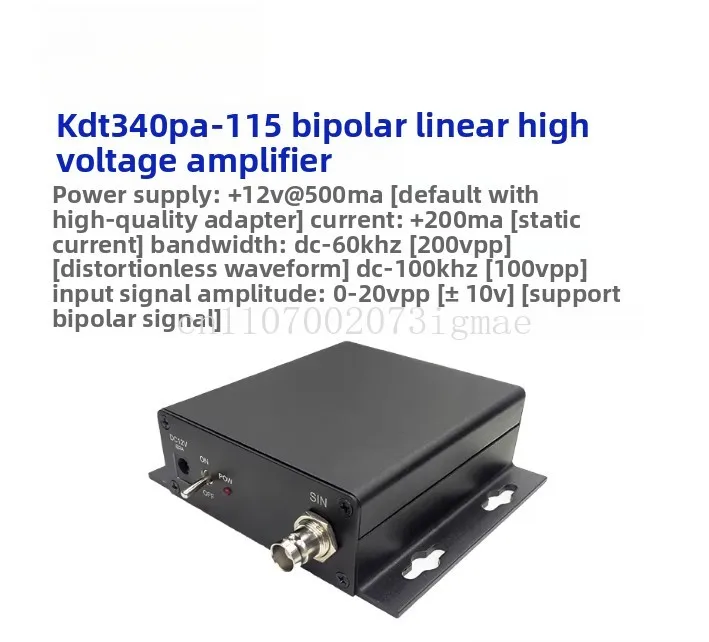 PVDF/PZT excitation amplifier bipolar 200Vpp high voltage output arbitrary wave amplification 100mA current
PVDF/PZT excitation amplifier bipolar 200Vpp high voltage output arbitrary wave amplification 100mA current