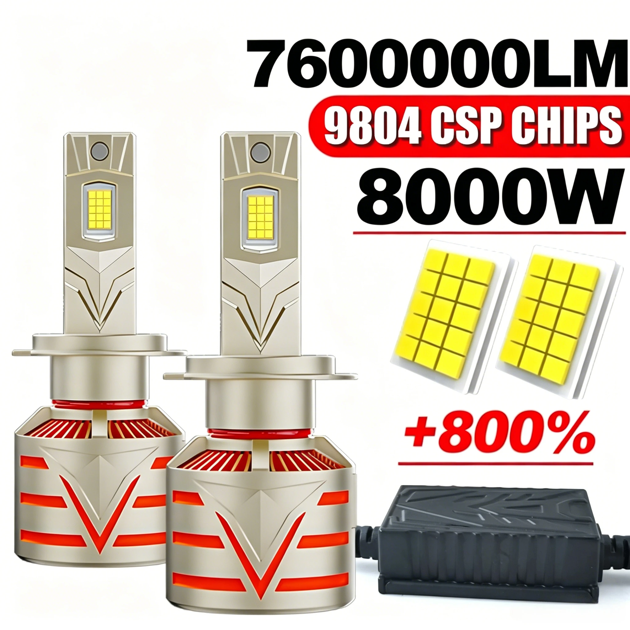 ACTVTCA H4 H7 H11 LED Car Headlight High Power 8000W 9804 CSP Canbus H1 H8 9005 HB3 9006 HB4 9012 Auto Turbo Lamp Led Headlamp
ACTVTCA H4 H7 H11 LED Car Headlight High Power 8000W 9804 CSP Canbus H1 H8 9005 HB3 9006 HB4 9012 Auto Turbo Lamp Led Headlamp