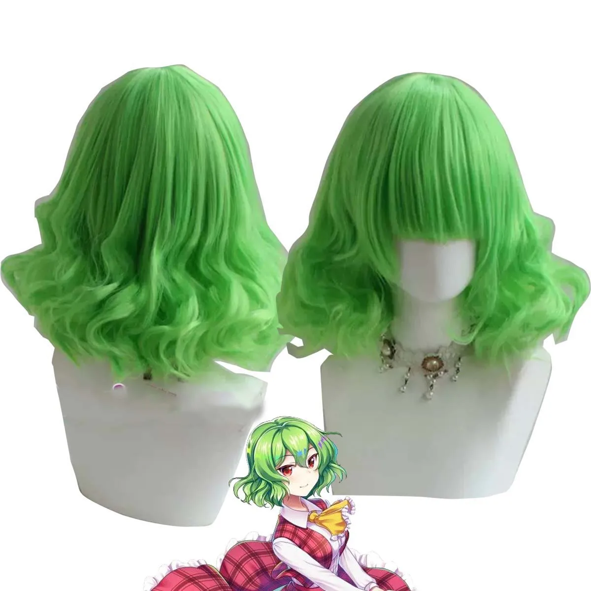 Game Touhou Project Cosplay Kazami Yuuka Short Curly Green Heat Resistant Synthetic Hair Wig
Game Touhou Project Cosplay Kazami Yuuka Short Curly Green Heat Resistant Synthetic Hair Wig