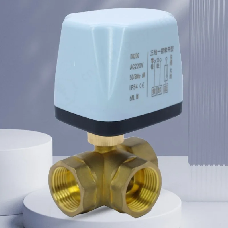 3-Way L-Port Electric Ball Valve, 3-Wire 1-Control, HVAC & Solar Water Valve, Anti-Corrosion Brass
3-Way L-Port Electric Ball Valve, 3-Wire 1-Control, HVAC & Solar Water Valve, Anti-Corrosion Brass