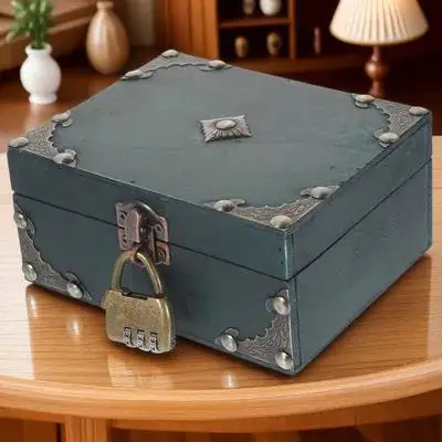Exquisite Vintage Wood Treasure Chest Jewelry Storage Box for Small Accessories Portable Desktop Organization Home Decor
Exquisite Vintage Wood Treasure Chest Jewelry Storage Box for Small Accessories Portable Desktop Organization Home Decor