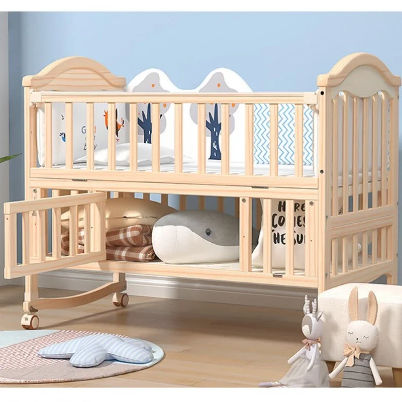 Solid Wood Baby Crib with Wheels Convertible Rocking Bassinet Movable Bedside Sleeper with Mosquito Net Adjustable Infant Cradle
Solid Wood Baby Crib with Wheels Convertible Rocking Bassinet Movable Bedside Sleeper with Mosquito Net Adjustable Infant Cradle