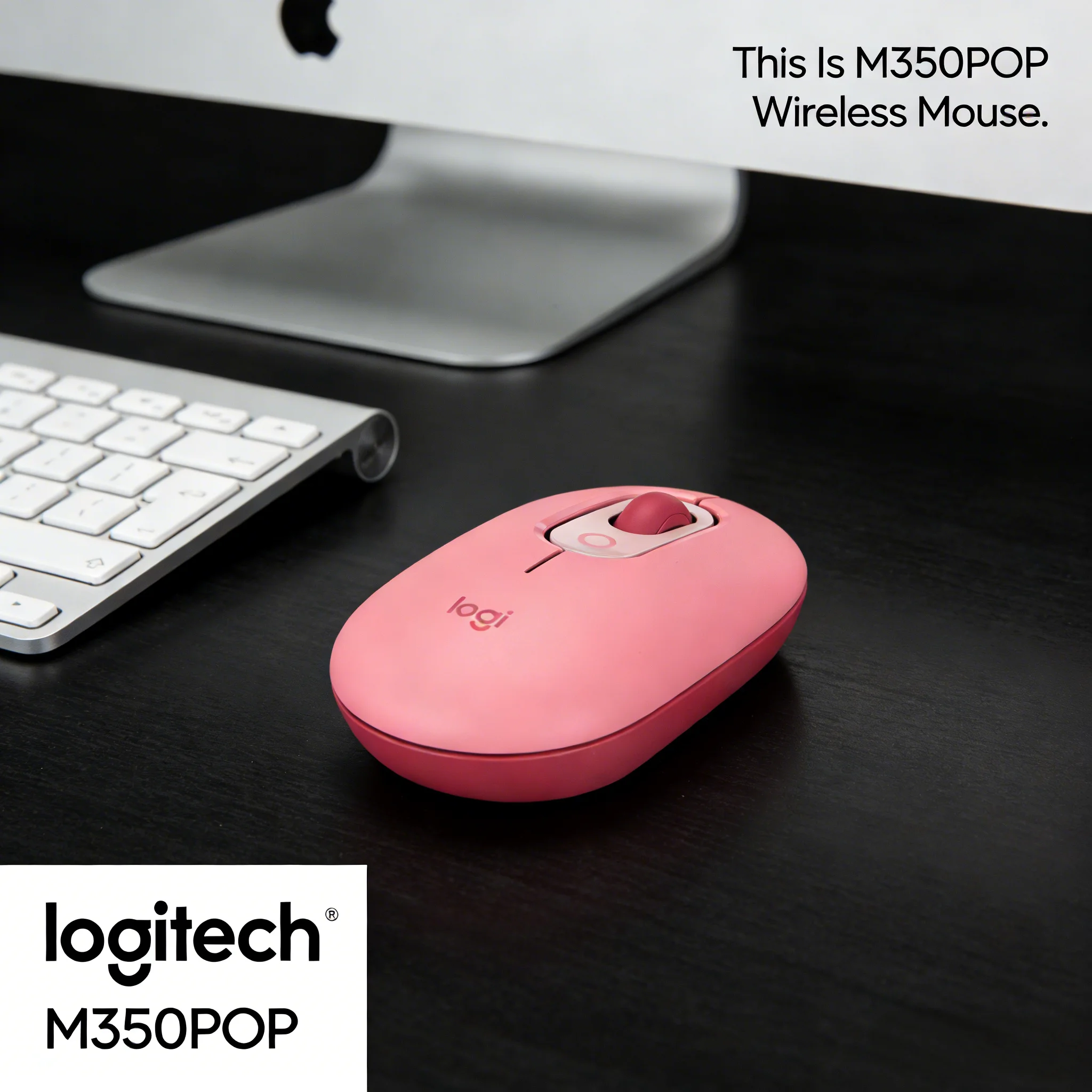 Logitech M305POP Efficient Office Mouse 4 Customizable Buttons
