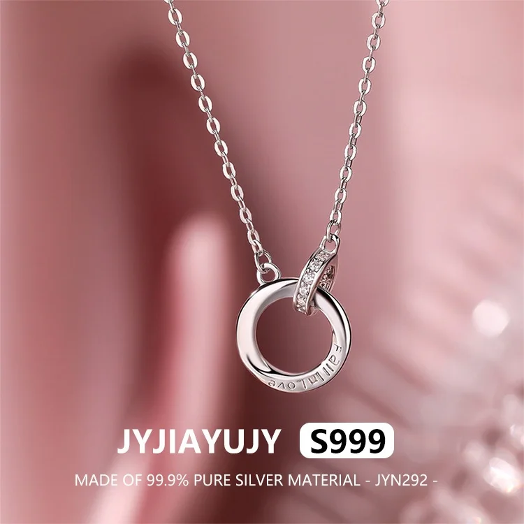 JYJIAYUJY 100% цельное оригинальное ожерелье из чистого серебра S99, цепочка в наличии, модные ювелирные изделия Mobius, подарок на каждый день JYN292
JYJIAYUJY 100% цельное оригинальное ожерелье из чистого серебра S99, цепочка в наличии, модные ювелирные изделия Mobius, подарок на каждый день JYN292