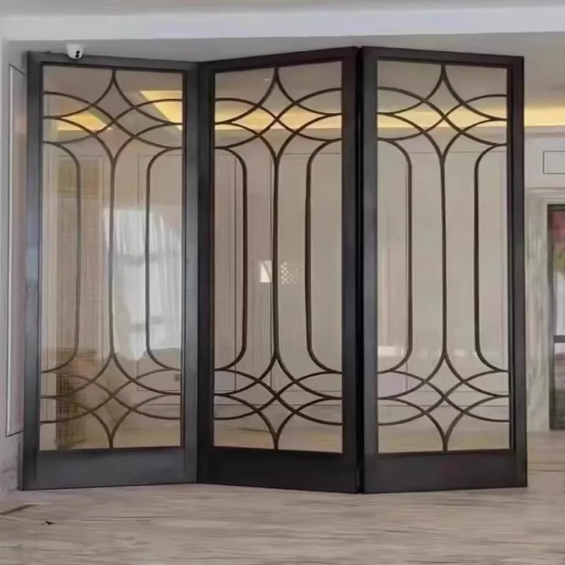 Stainless steel art wire glass screen entrance lobby revolving door partition hotel restaurant metal sliding
Stainless steel art wire glass screen entrance lobby revolving door partition hotel restaurant metal sliding