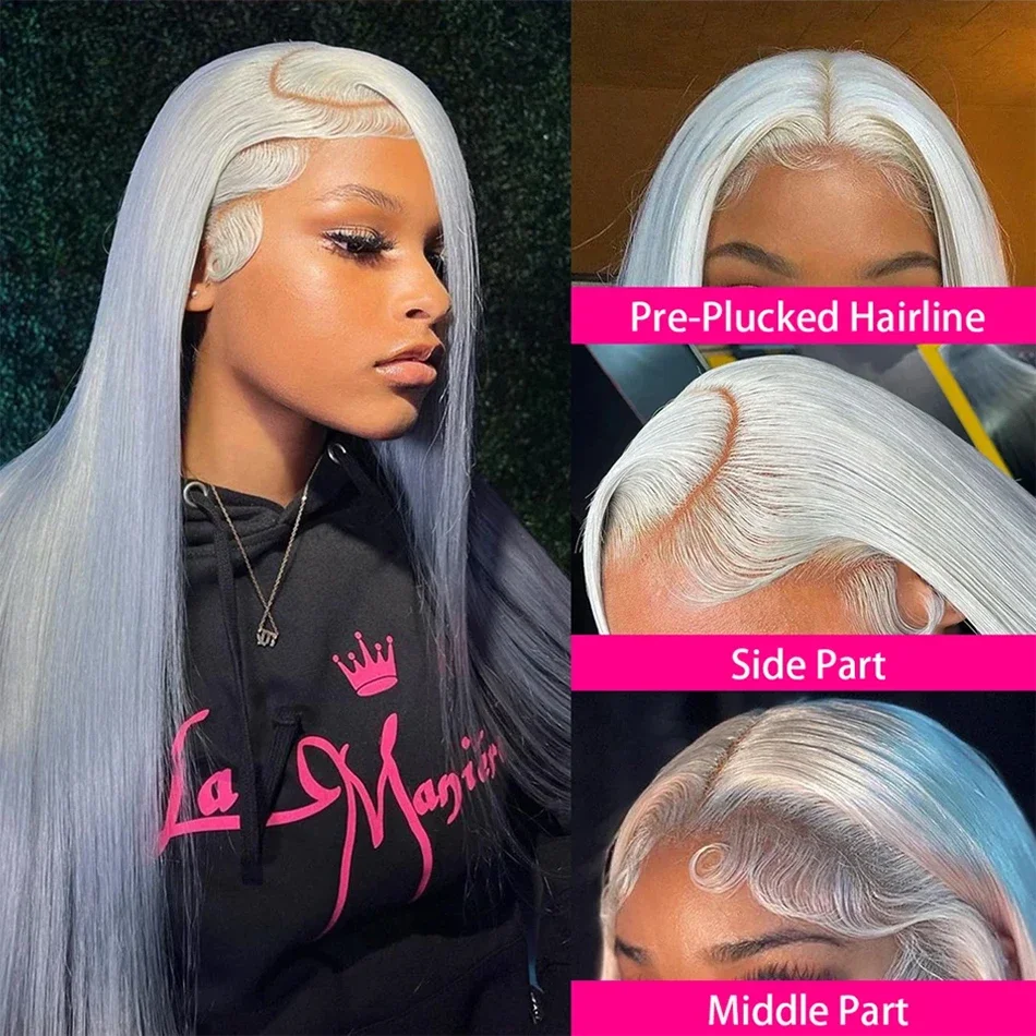 High Quality Silver Grey 613 Colored 13x6 HD Transparent Lace Frontal Wigs Human Hair Wig For Black Women Brazilian Remy Hair
High Quality Silver Grey 613 Colored 13x6 HD Transparent Lace Frontal Wigs Human Hair Wig For Black Women Brazilian Remy Hair