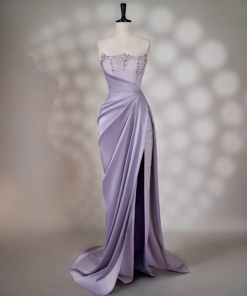 Customized Elegant Charmeuse Pleat Sequined Straight Strapless Long Bespoke Occasion Prom Sizes Available Simple
Customized Elegant Charmeuse Pleat Sequined Straight Strapless Long Bespoke Occasion Prom Sizes Available Simple