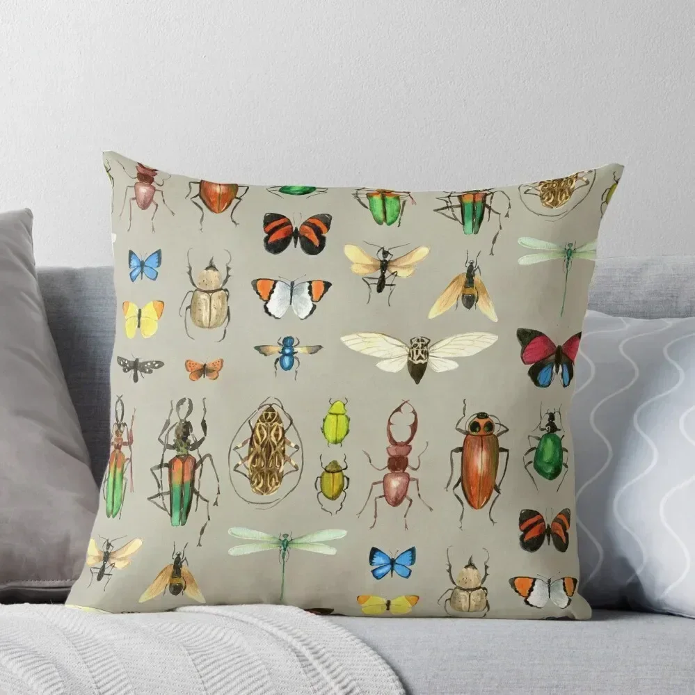 The Usual Suspects - Insects on grey - watercolour bugs pattern by Cecca Designs Throw Pillow Custom Cushion Photo pillow
The Usual Suspects - Insects on grey - watercolour bugs pattern by Cecca Designs Throw Pillow Custom Cushion Photo pillow