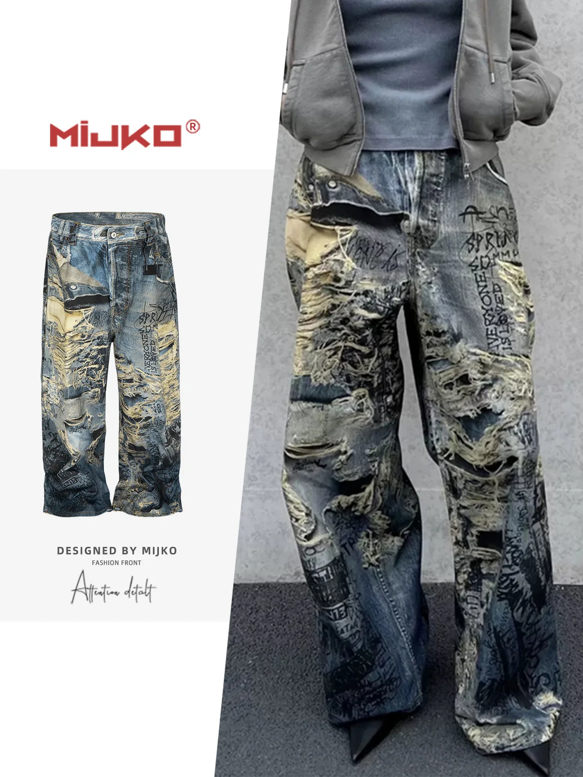MIJKO Design Jeans 3D Printing Denim Pants Men's and Women's Streetwear Fashion Trousers
MIJKO Design Jeans 3D Printing Denim Pants Men's and Women's Streetwear Fashion Trousers