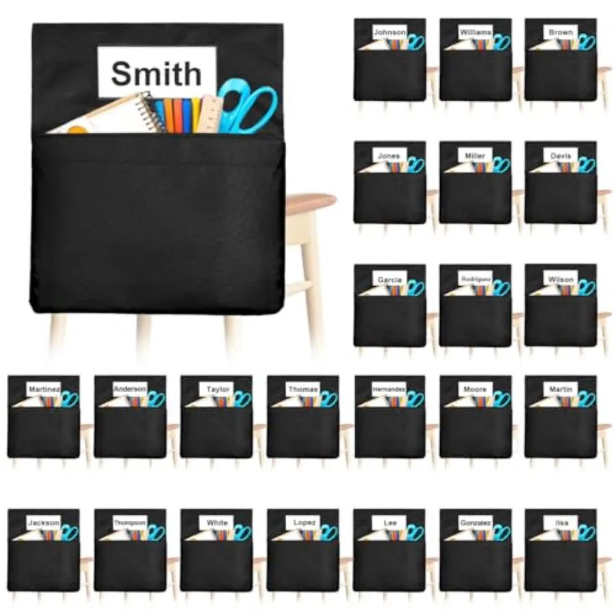 24 PCS Chair Pockets for Classroom 20 x 17 Inch Large Chair Pockets seat Sacks for Classroom Chairs k-2 with Name Tag 24 Teache
24 PCS Chair Pockets for Classroom 20 x 17 Inch Large Chair Pockets seat Sacks for Classroom Chairs k-2 with Name Tag 24 Teache