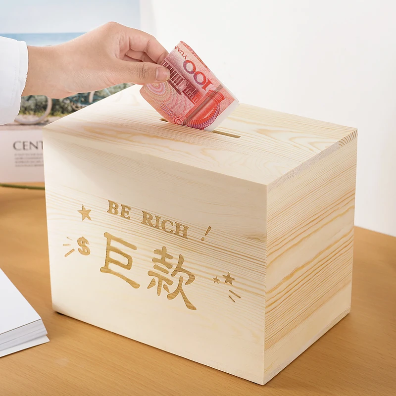 Wood Safs for Money Saving Box Piggy Banks Children Coin Organizer Safe Deposit Box Safes to Store Money Bank Moneybox Adults
Wood Safs for Money Saving Box Piggy Banks Children Coin Organizer Safe Deposit Box Safes to Store Money Bank Moneybox Adults