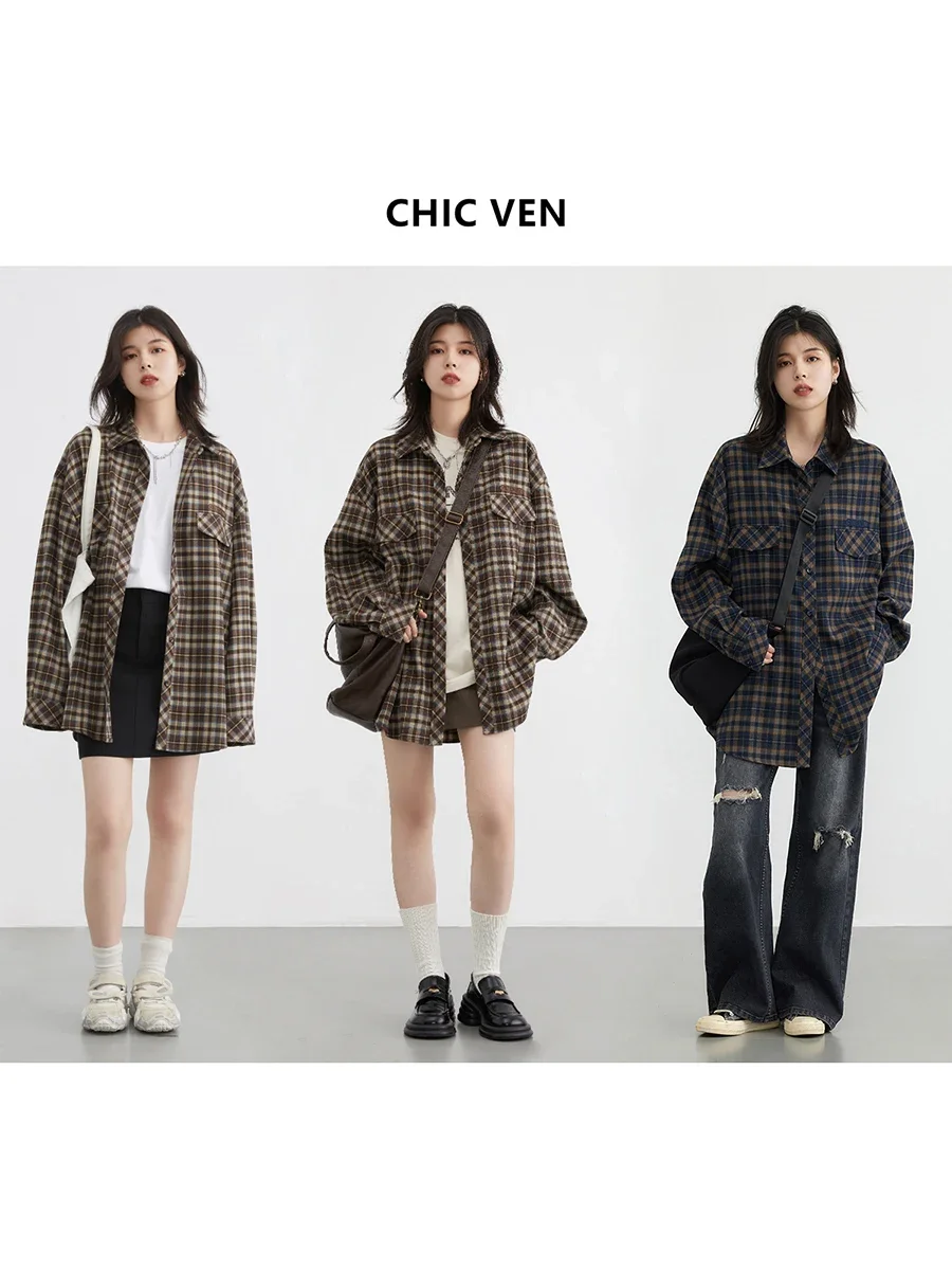Women Blouses Loose Casual New Vintage Plaid Shirt Coat BF Style Long Sleeve Shirts Ladies Clothing Autumn Spring 2023
Women Blouses Loose Casual New Vintage Plaid Shirt Coat BF Style Long Sleeve Shirts Ladies Clothing Autumn Spring 2023