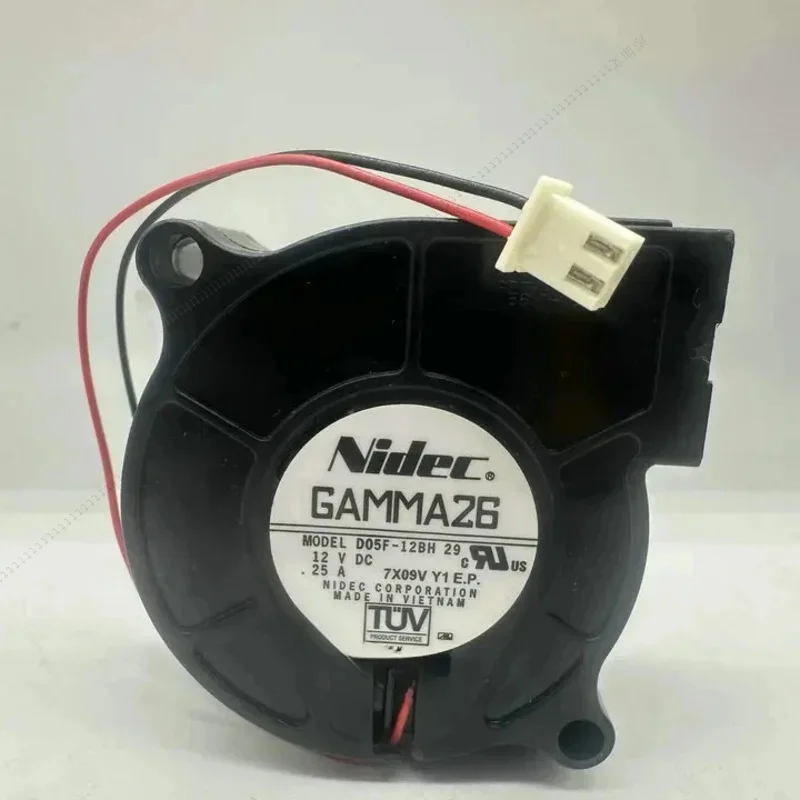 W Nidec D05F-12BH DC 12V 0.25A 50x50x25mm 2-Wire Server Cooling Fan
W Nidec D05F-12BH DC 12V 0.25A 50x50x25mm 2-Wire Server Cooling Fan