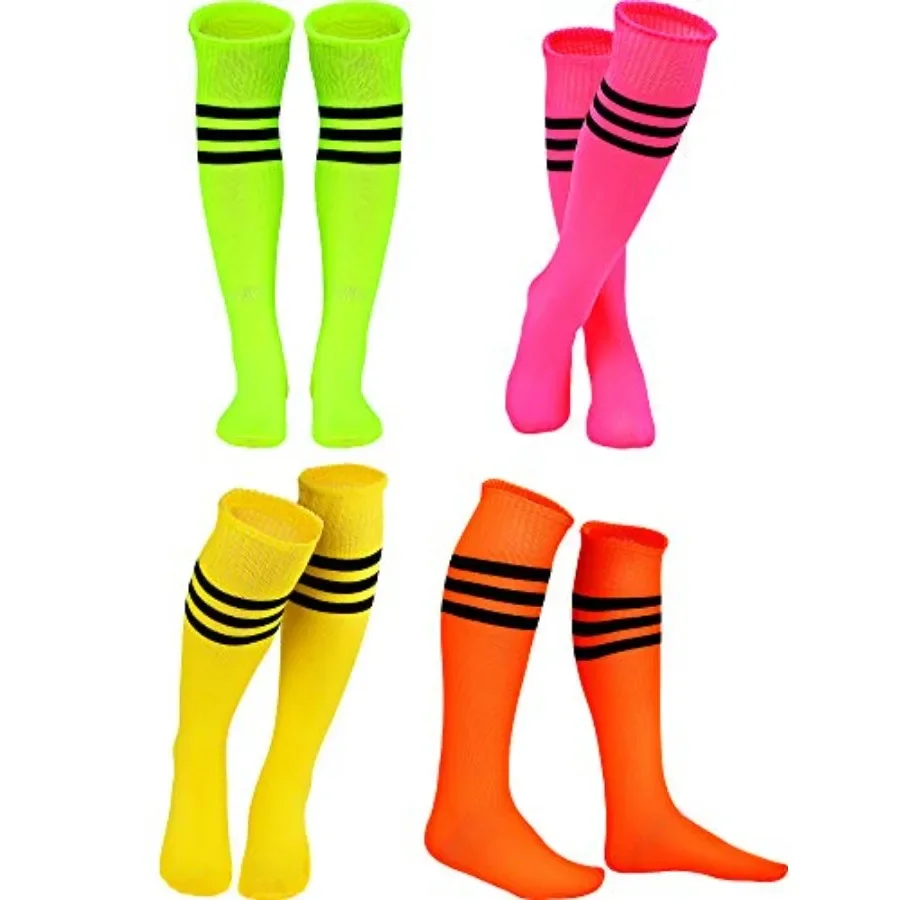 SATINIOR 4 Pairs Colorful Neon Knee High Socks Colorful Striped Football Soccer Athletic Socks for Adult Women
SATINIOR 4 Pairs Colorful Neon Knee High Socks Colorful Striped Football Soccer Athletic Socks for Adult Women