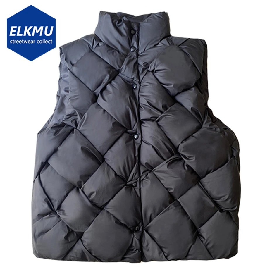 Fashion Weave Vest Men Winter Padded Vests Puffer Jackets Parkas Coat Solid Loose Thicken Vests Outwear Black 2025
Fashion Weave Vest Men Winter Padded Vests Puffer Jackets Parkas Coat Solid Loose Thicken Vests Outwear Black 2025