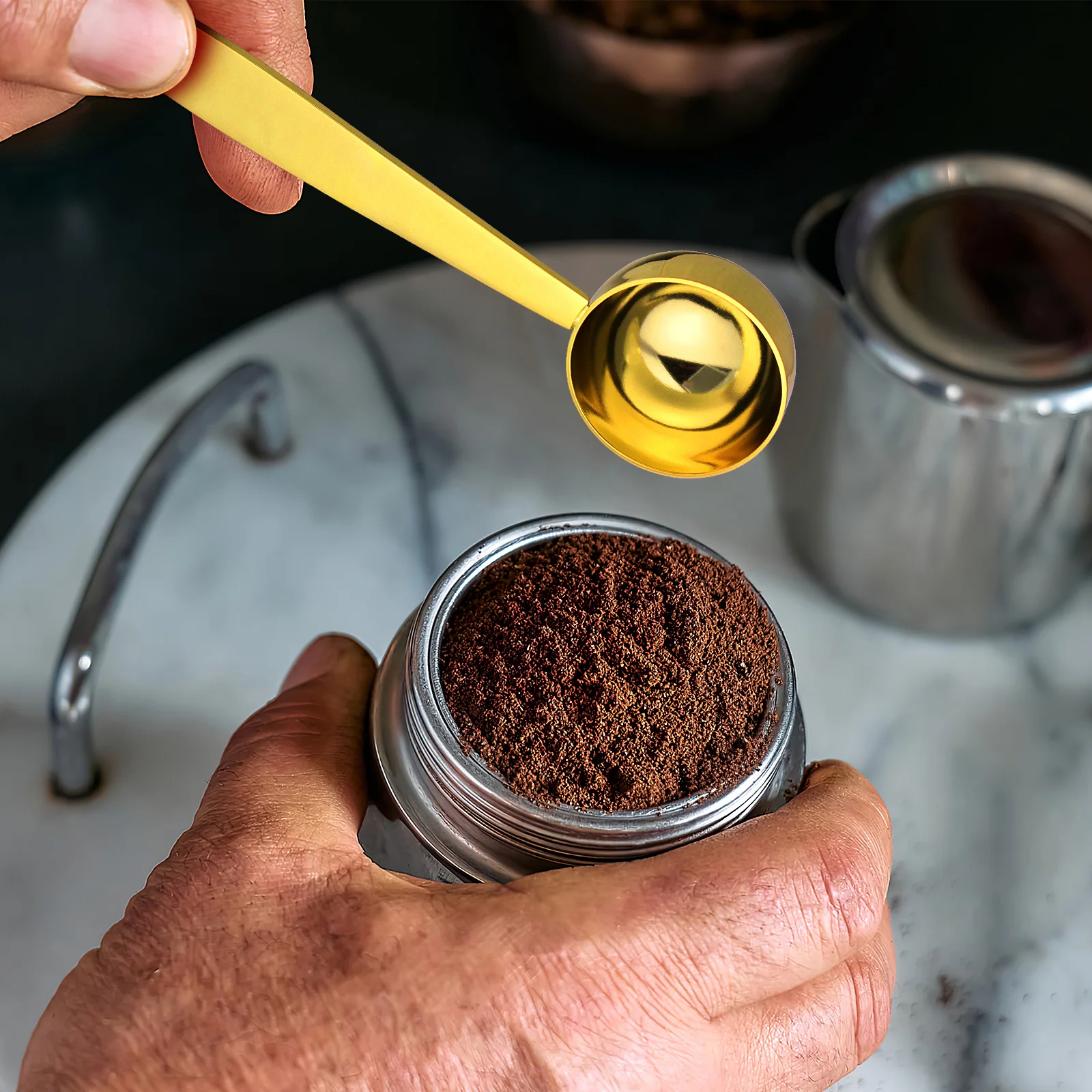 Coffee Spoon Measuring Scoop for Ground Protein Powder and Press Espresso Stainless Steel
Coffee Spoon Measuring Scoop for Ground Protein Powder and Press Espresso Stainless Steel