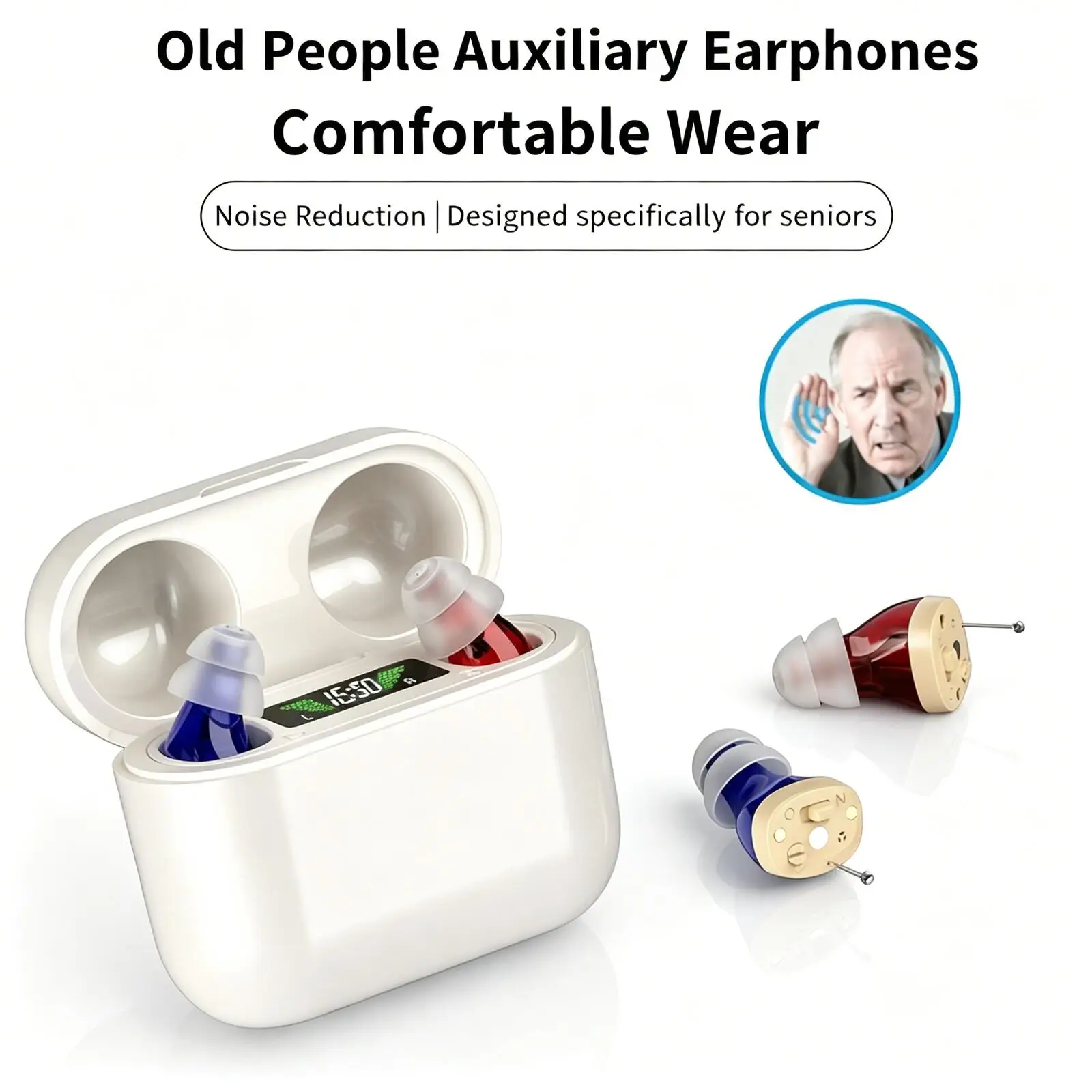 Invisible Rechargeable Noise Reduction Earsets For Seniors LED Digital Display 30H Long Play Light Comfortable Sound Amplifier
Invisible Rechargeable Noise Reduction Earsets For Seniors LED Digital Display 30H Long Play Light Comfortable Sound Amplifier