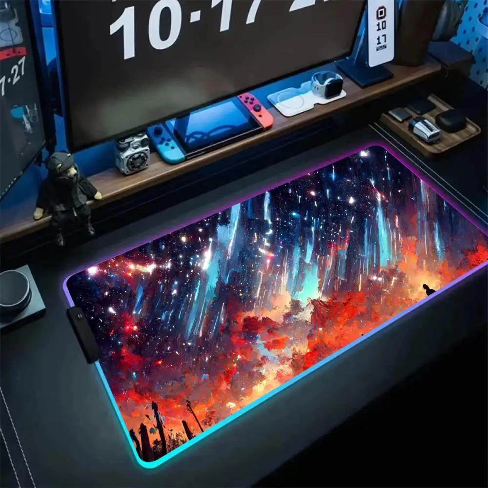Starry Sky Meteor Mouse Pad RGB Office Playmat Mousepad Desk Set Up Rug Desk Gadgets Mouse Mat Desktop Gamer Decoration Setup
Starry Sky Meteor Mouse Pad RGB Office Playmat Mousepad Desk Set Up Rug Desk Gadgets Mouse Mat Desktop Gamer Decoration Setup